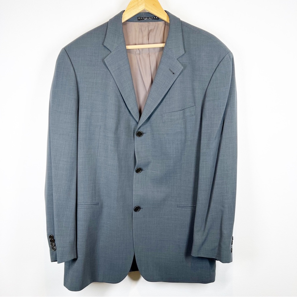 Hugo Boss Gray Wool Einstein Blazer